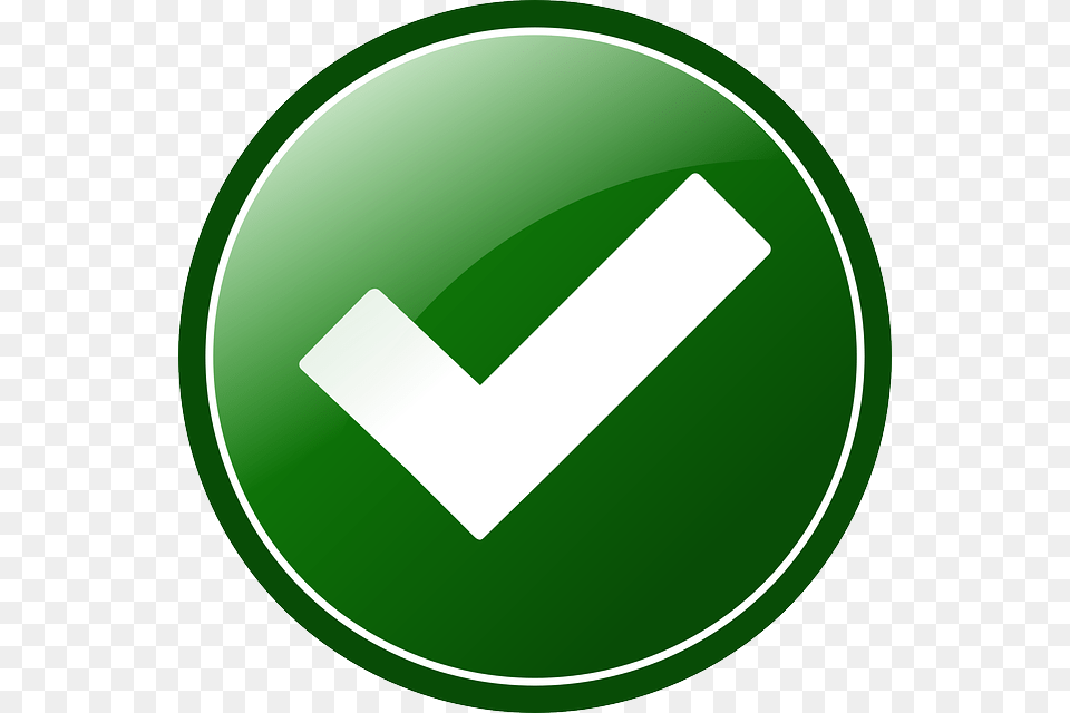 Approved, Green, Sign, Symbol, Disk Png