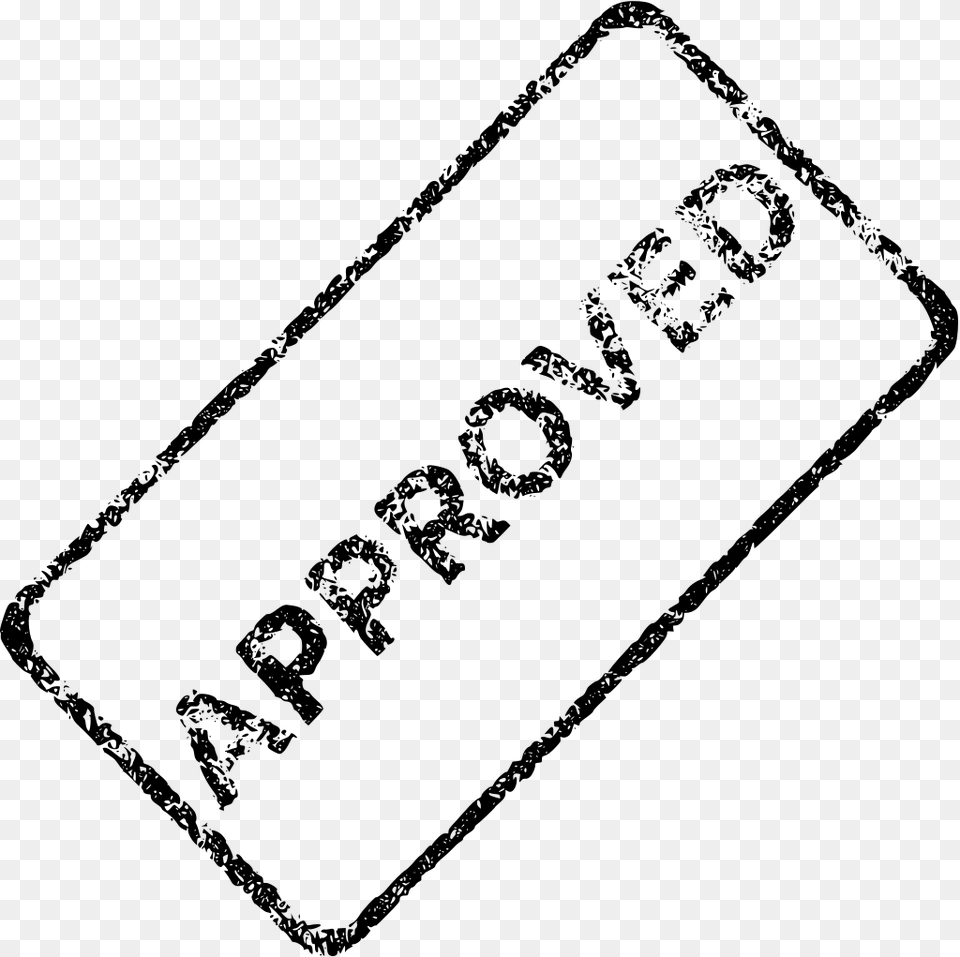 Approved Background Approved Stamp Black And White, Gray Free Transparent Png