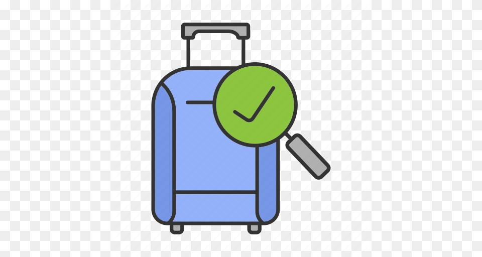 Approved Bag Baggage Checked Checkmark Handbag Luggage Icon Free Png Download