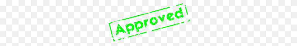 Approved Bright Green Stamp, Text Free Png