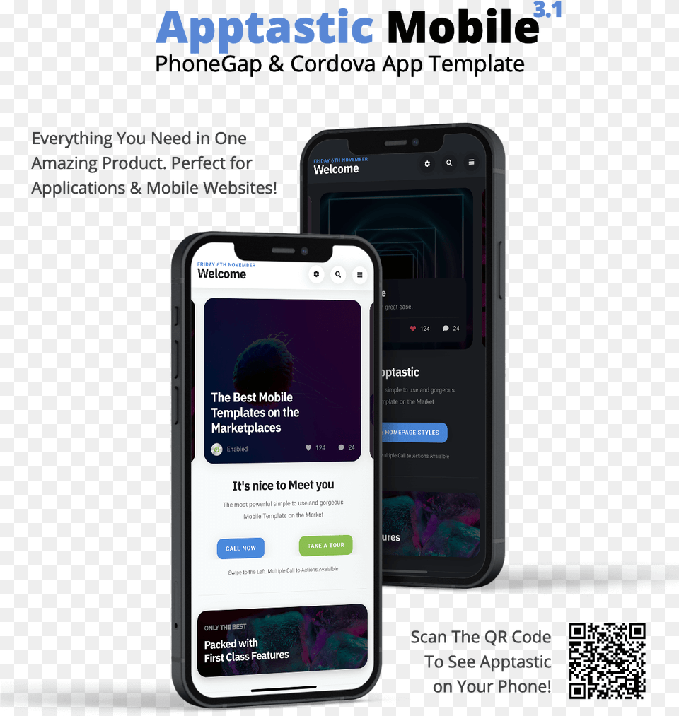 Apptastic Phonegap U0026 Cordova Mobile App Portable, Electronics, Mobile Phone, Phone, Qr Code Free Png