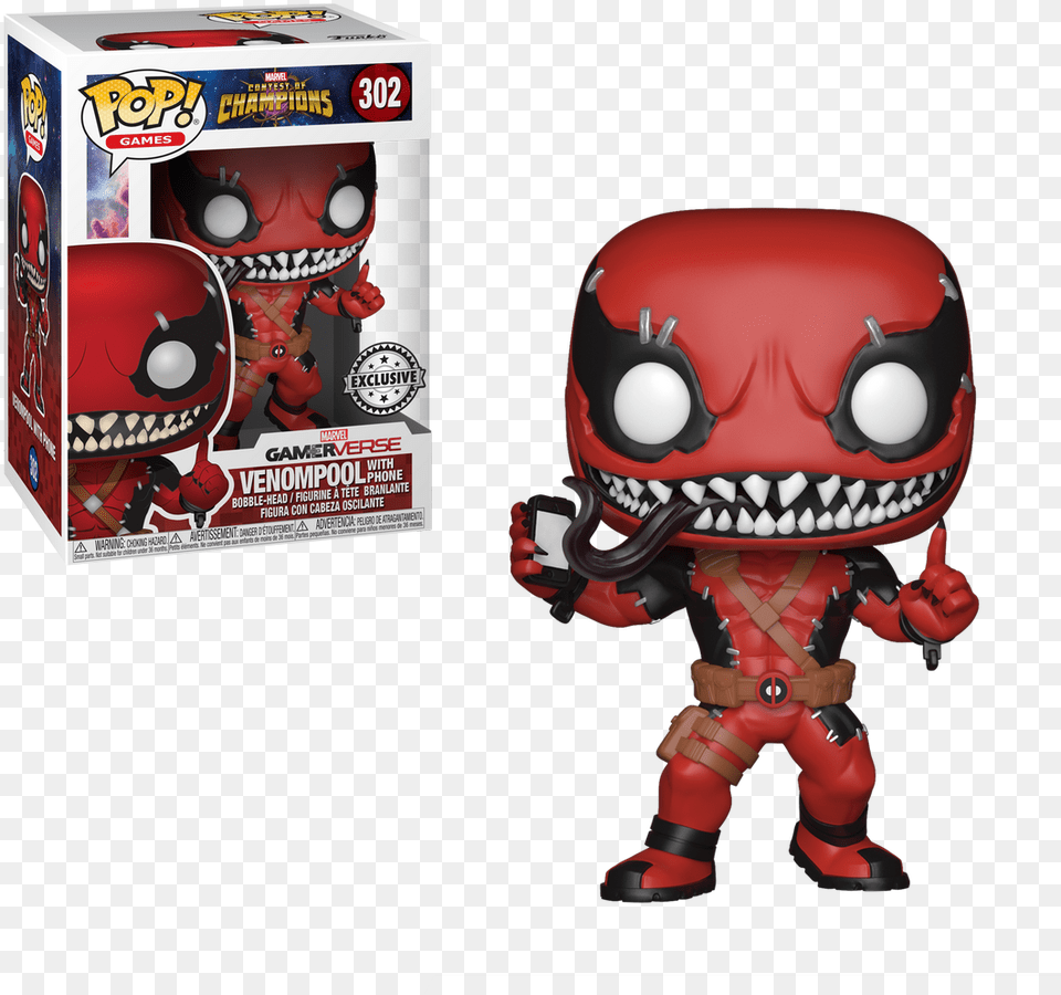 Apr Funko Pop Venompool With Phone, Toy, Figurine, Robot Free Png Download