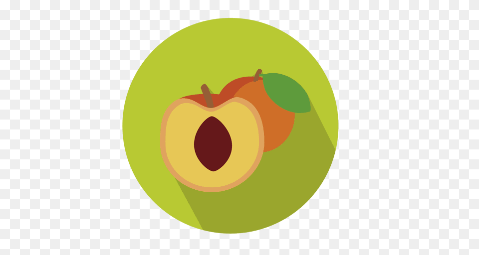 Apricot Fruit Circle Icon, Food, Plant, Produce Png