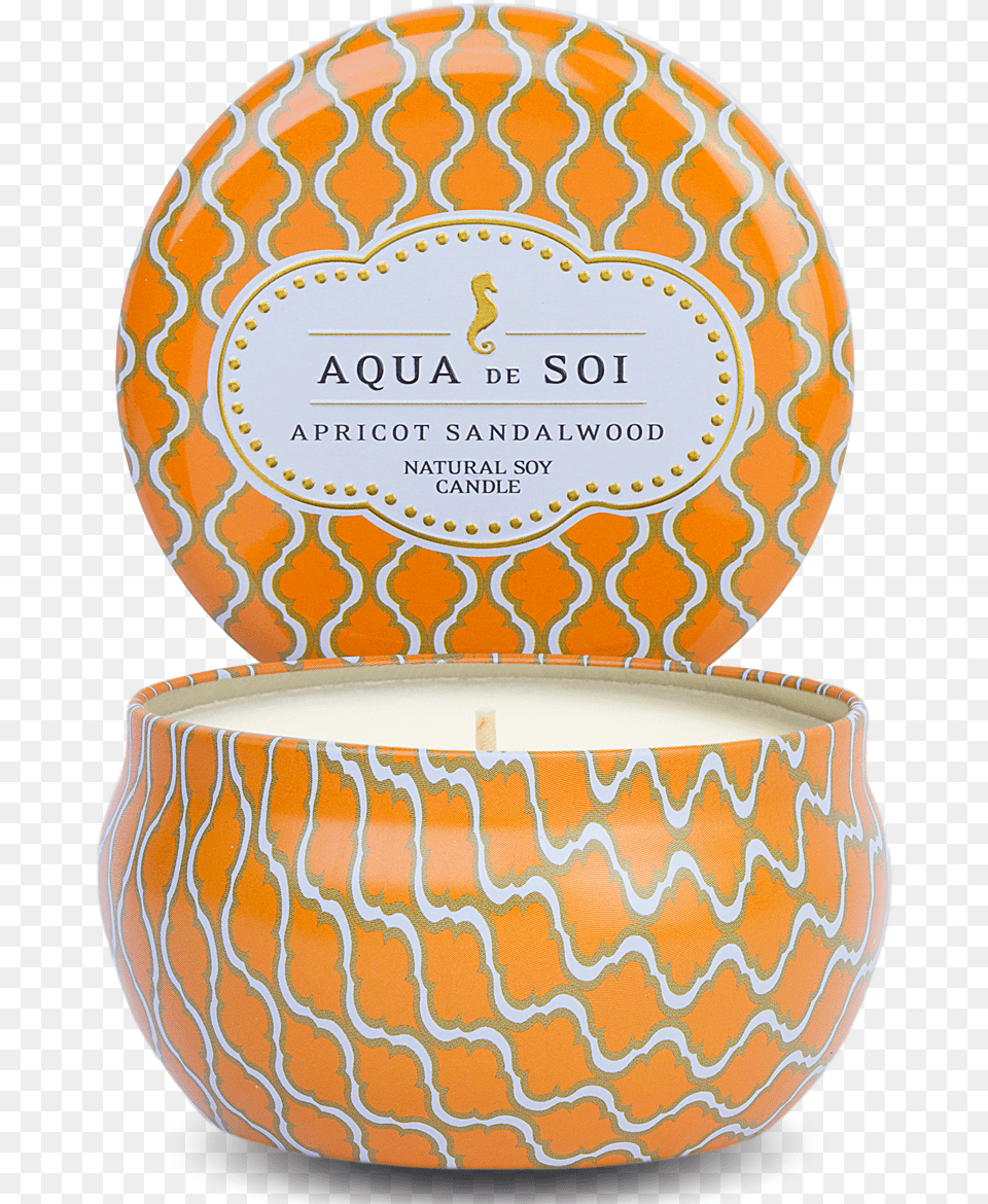 Apricot Sandalwood Sm Tin 2 Clipped Rev, Plate, Candle Free Transparent Png