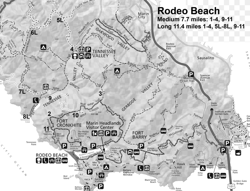 April 2012 Trail Run Marin Headlands Map, Atlas, Chart, Diagram, Plot Png