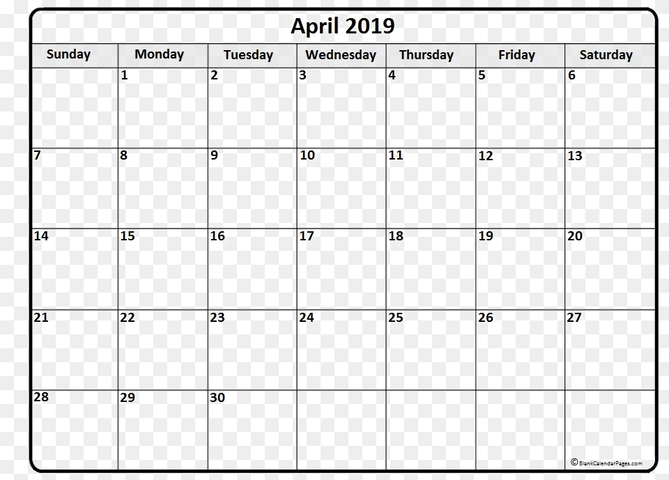 April Calendar Background, Text Free Png