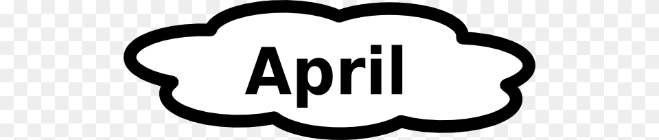April Calendar Sign Clip Art, Stencil, Logo, Smoke Pipe, Sticker Free Png Download
