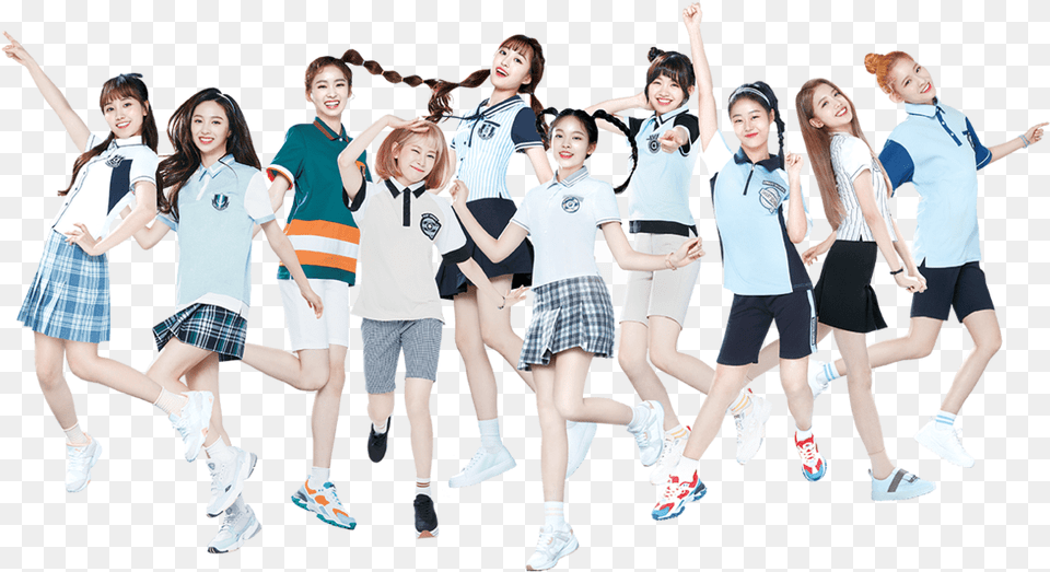 April Clc And Gfriend Cherry Bullet Group, Teen, Skirt, Clothing, Person Free Transparent Png