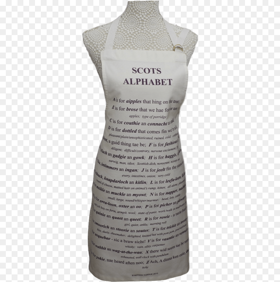 Apron Scots Alphabet Mannequin, Clothing, Shirt Png Image