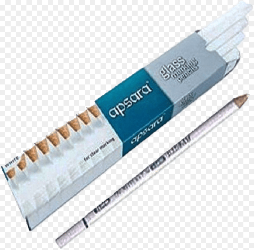 Apsara Glass Marking White Pencil Box Apsara Glass Marking Pencils White Pack Of, Pen Free Transparent Png