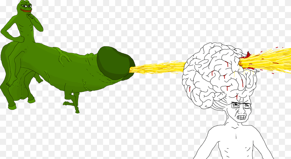 Apu Uses Water Gun On Enemy Wojak 4chan Meme, Adult, Male, Man, Person Png Image