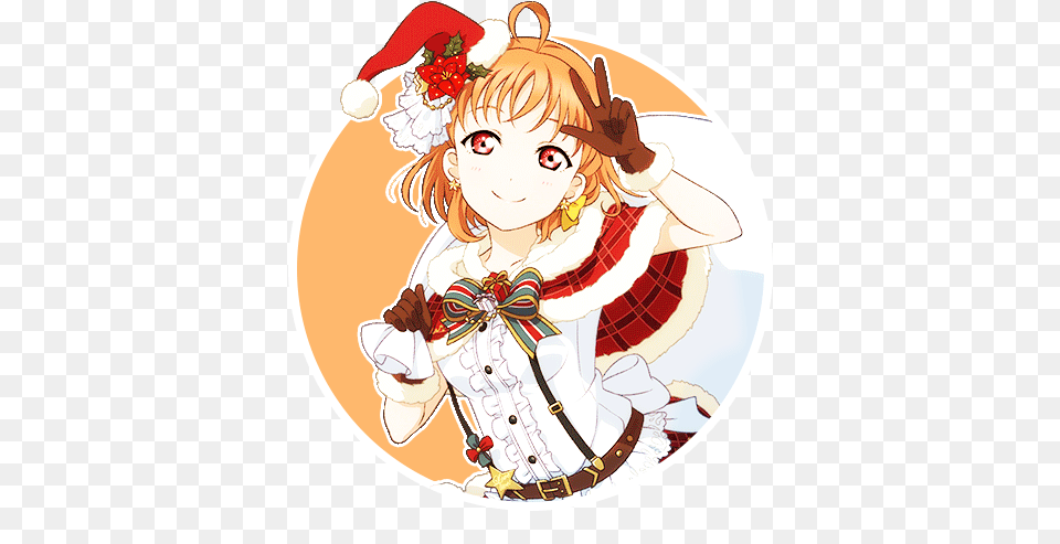 Aqours Christmas Set Icon Pack Anime Girl Christmas Love Live, Baby, Person, Book, Comics Free Transparent Png