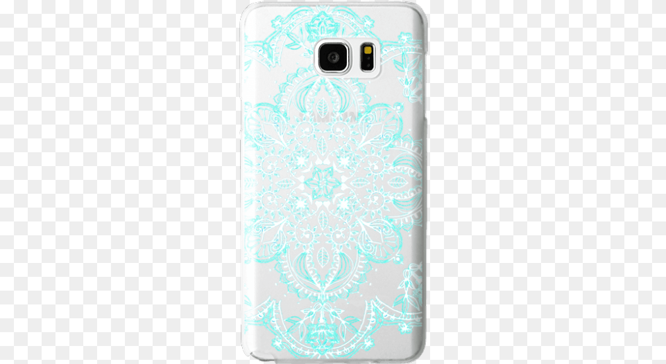 Aqua And White Lace Mandala Mobile Phone, Electronics, Mobile Phone, Pattern, Art Free Png Download
