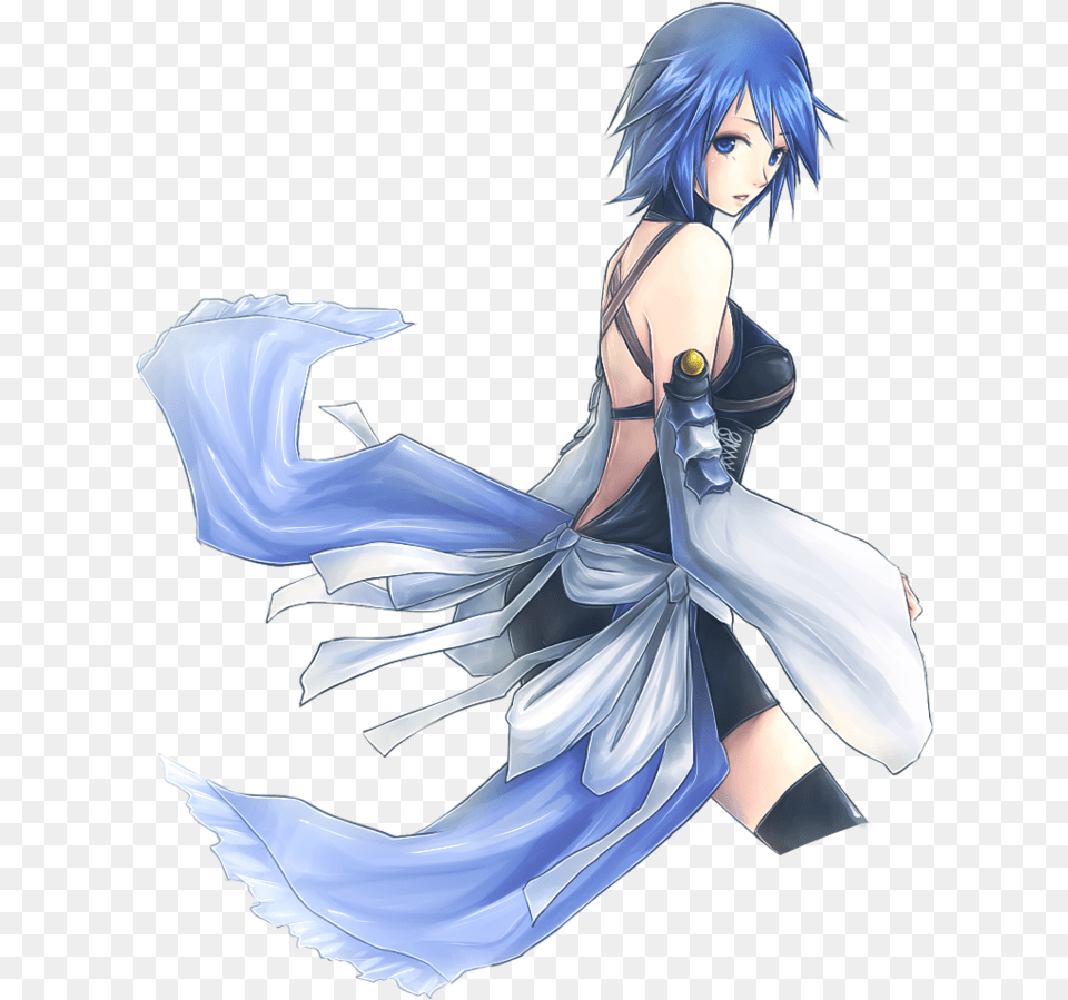 Aqua By Vinicius Pereira Kingdom Hearts Aqua Long Hair, Book, Comics, Publication, Adult Png Image