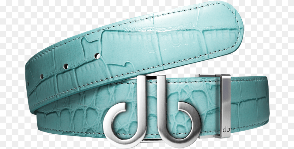 Aqua Crocodile Leather Designer Golf Belt Mens Navy Leather Golf Belt, Accessories Png Image