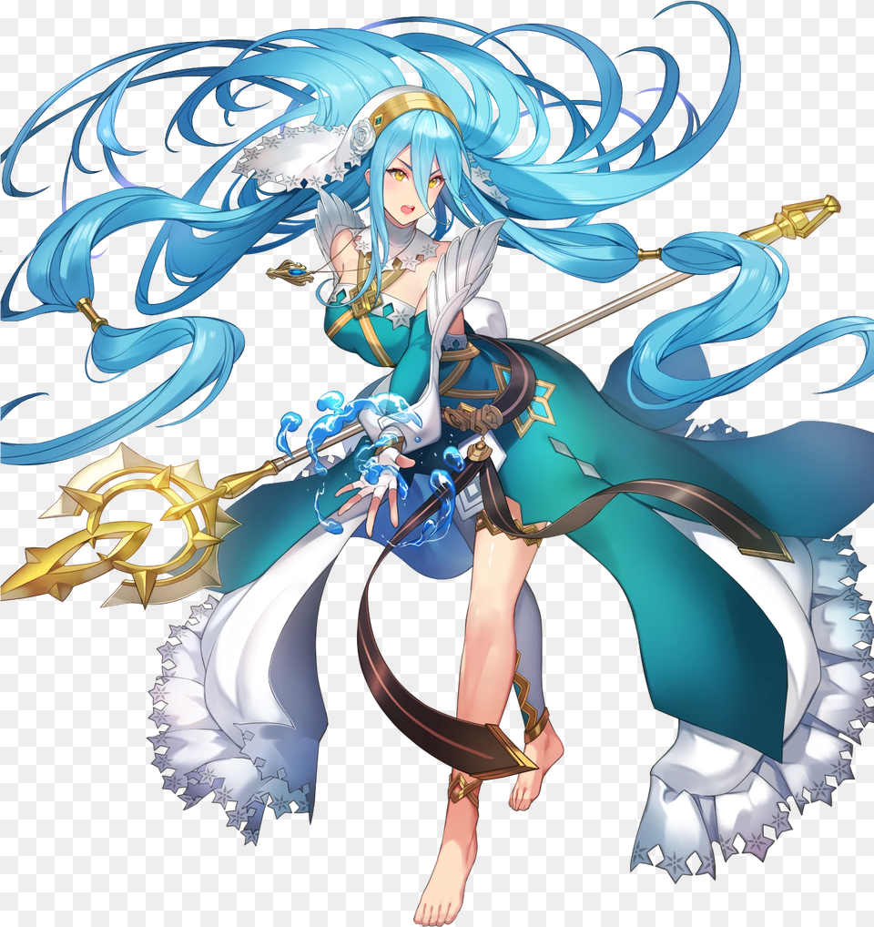 Aqua Fire Emblem Azura Fire Emblem If Fe Heroes Resplendent Azura, Book, Comics, Publication, Adult Png