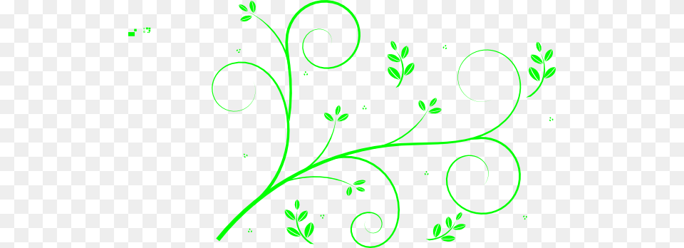 Aqua Floral Vine Green L Clip Art, Floral Design, Graphics, Pattern Free Png Download