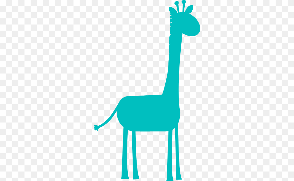 Aqua Giraffe Profile Clip Art, Animal, Mammal, Stencil, Kangaroo Png