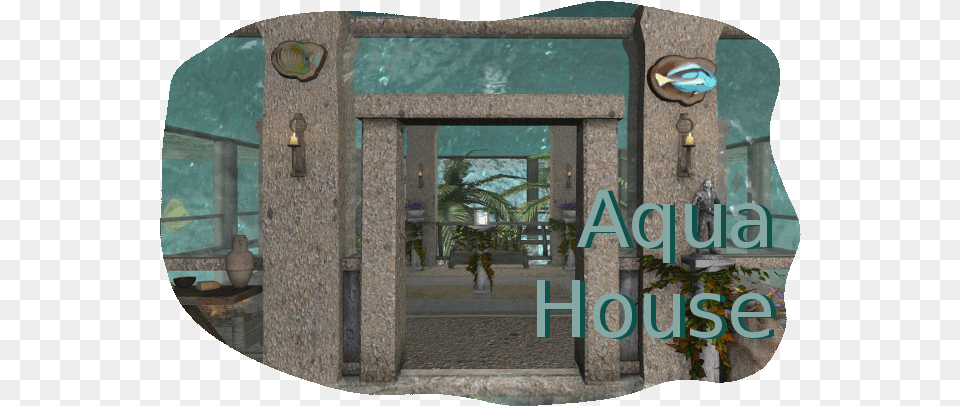 Aqua House Mods And Community Art, Door, Person Free Png Download