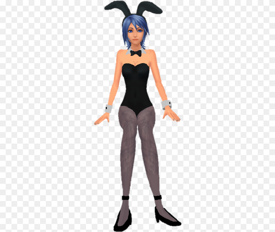 Aqua Images Aqua Bunnysuit Kingdom Hearts Sexy Aqua, Person, Clothing, Costume, Formal Wear Png
