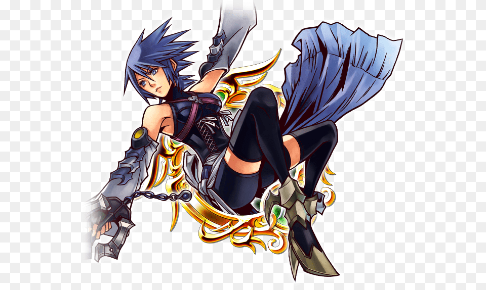 Aqua Kingdom Hearts Khux Illustrated Aqua B, Book, Comics, Publication, Face Png