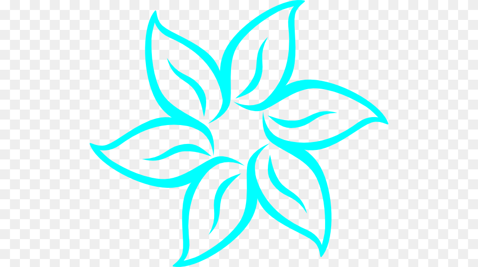 Aqua Lotus Flower Clip Art Vector Online Royalty Aqua Flower Clipart, Floral Design, Graphics, Pattern, Dahlia Free Png Download