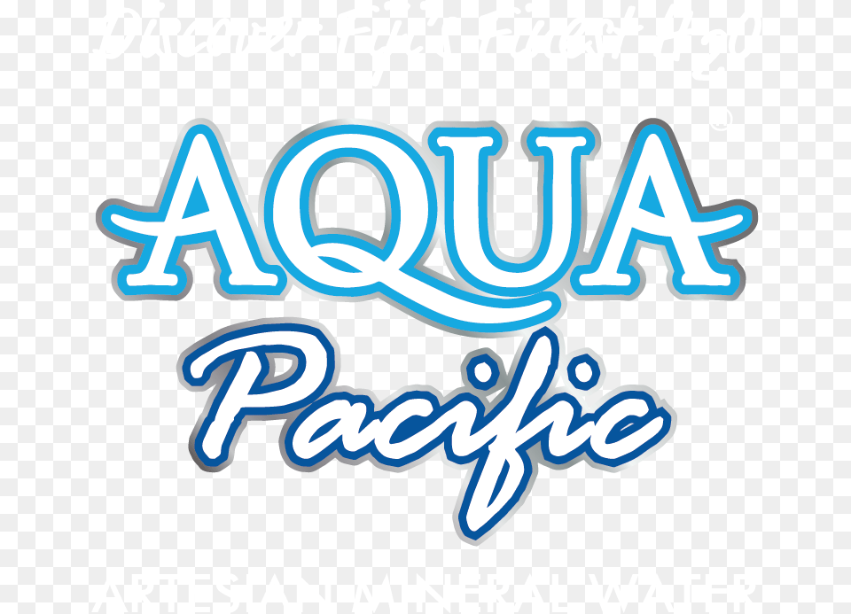 Aqua Pacific Natural Fijian Mineral Water Calligraphy, Text, Light Free Png Download