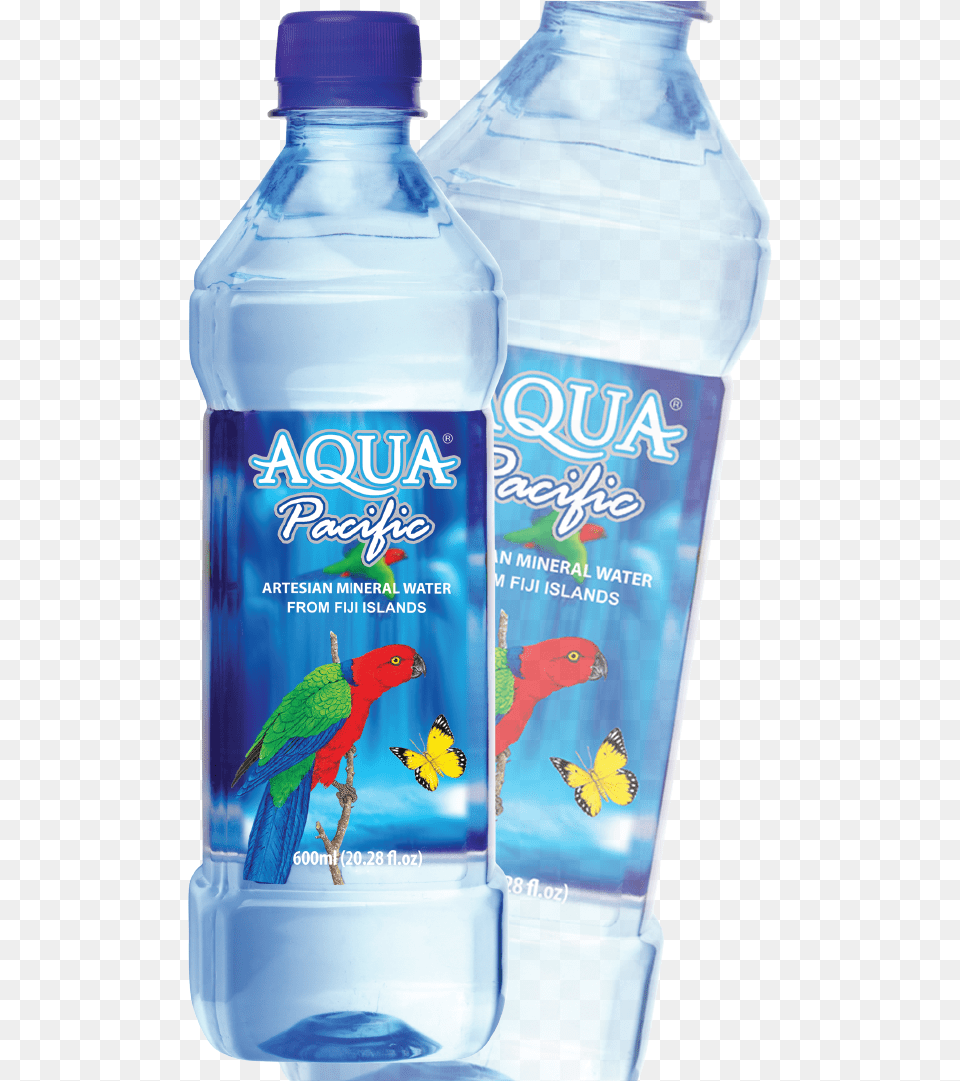 Aqua Pacific Natural Fijian Mineral Water Plastic Bottle, Beverage, Mineral Water, Water Bottle, Animal Png
