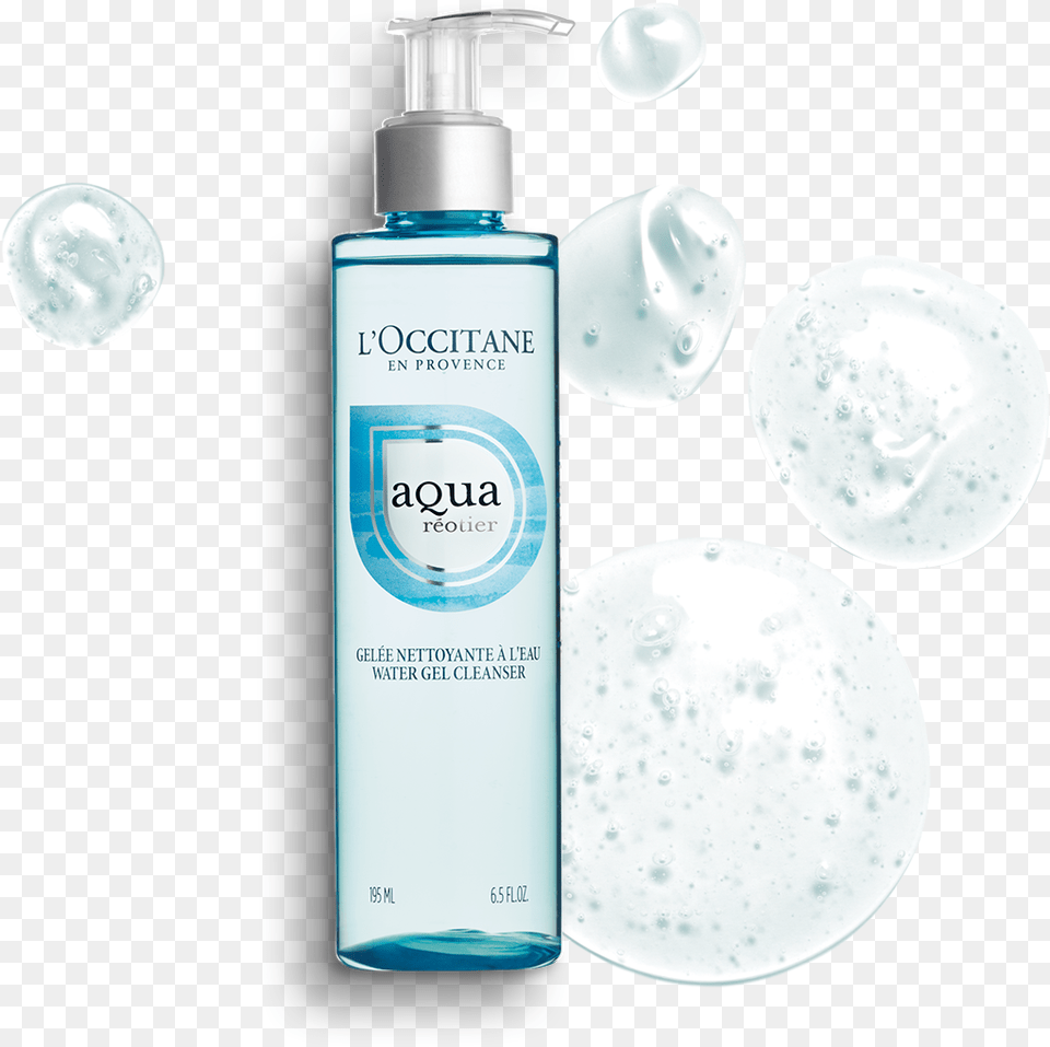 Aqua Reotier 65 Floz Water Gel Cleanser Lu0027occitane En Provence, Bottle, Lotion, Cosmetics, Perfume Png