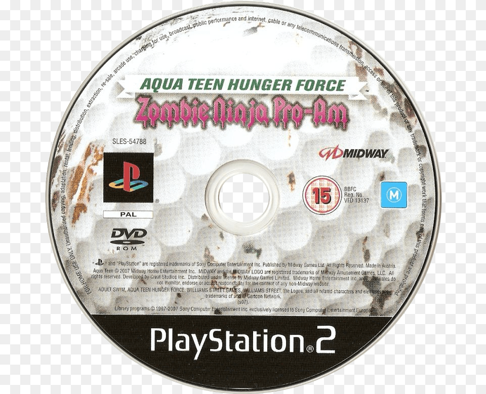 Aqua Teen Hunger Force Zombie Ninja Pro Am Ps2 Cover, Disk, Dvd Png Image