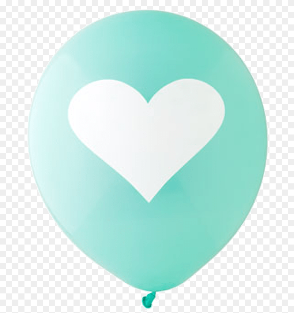 Aqua White Heart Balloons Bonjour, Balloon, Plate Png