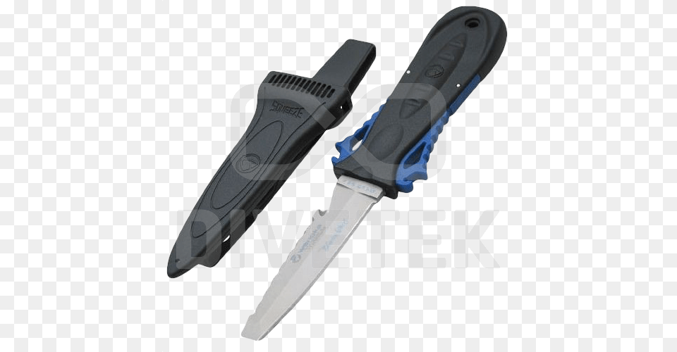 Aqualung Squeeze Lock Knife Ss Blunt Aqualung Dive Knife, Blade, Dagger, Weapon, Aircraft Png Image