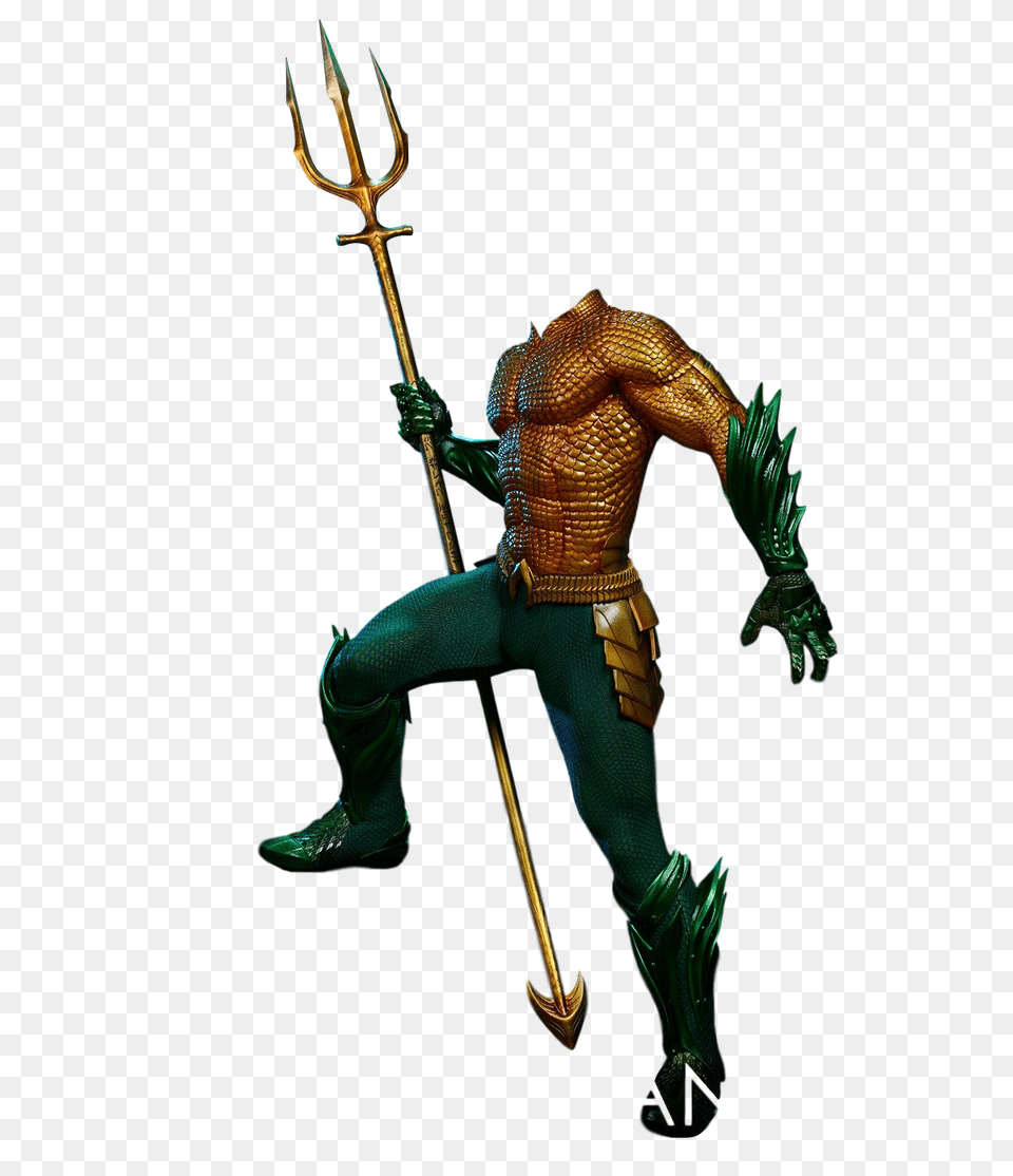 Aquaman Body, Weapon, Person, Trident Png