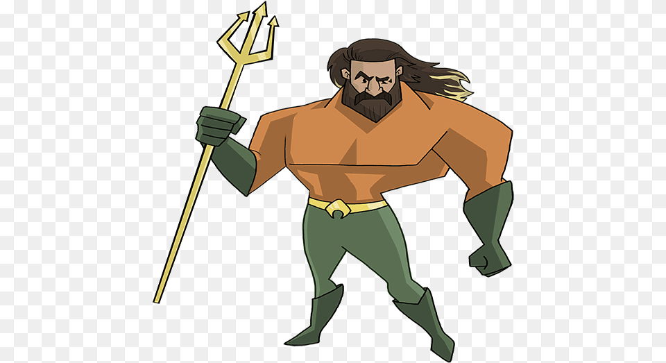 Aquaman Gif Cartoon, Weapon, Person, Trident, Face Free Transparent Png