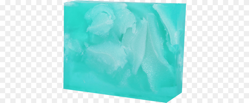 Aquamarine Glycerin Soap Bar Painting, Ice, Foam, Turquoise Png