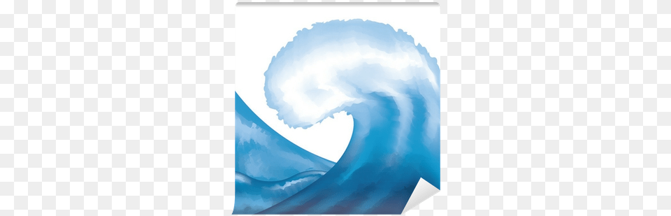 Aquarell Gemalte Welle Karte, Nature, Outdoors, Sea, Sea Waves Png Image