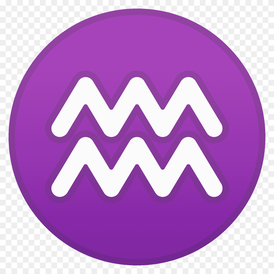 Aquarius Emoji Clipart, Purple, Logo, Sticker Png Image