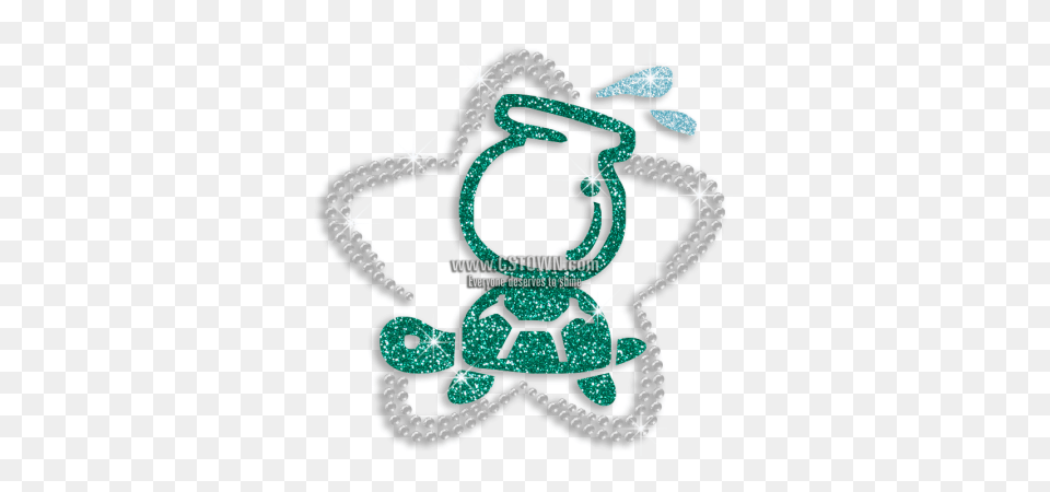 Aquarius Little Turtle Symbol Iron On Sequin Glitter Design, Accessories, Jewelry, Earring, Turquoise Free Png