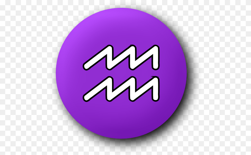 Aquarius Purple Symbol Svg Aquarius, Sphere, Astronomy, Moon, Nature Png Image