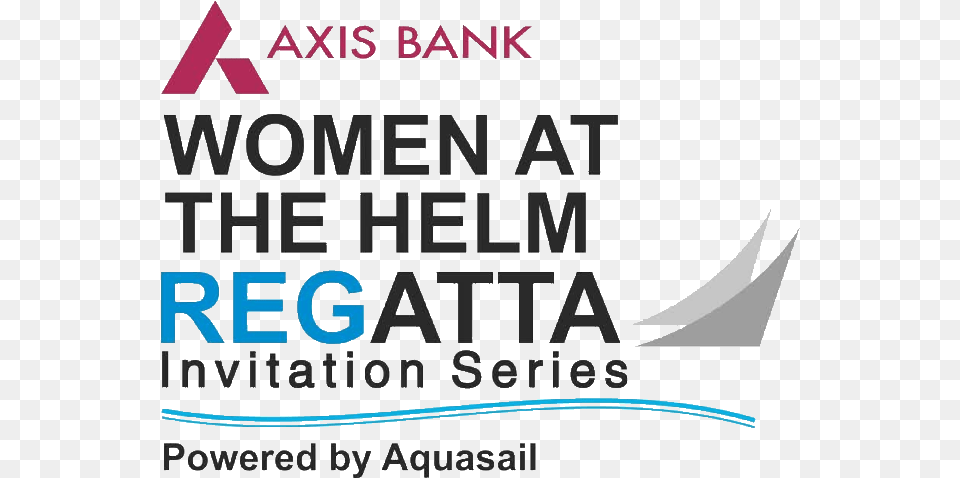 Aquasail Women At The Helm Logo Axis Bank, Advertisement, Poster, Scoreboard, Text Free Png