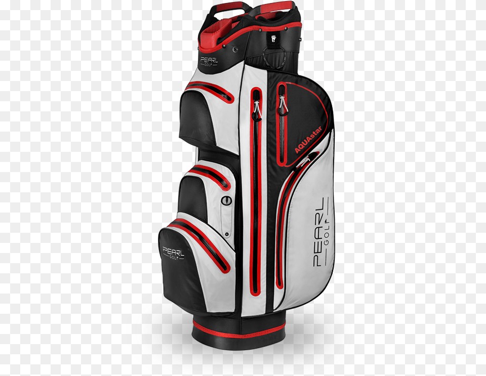 Aquastar Cart Bag Black Red Golf Bag, First Aid, Golf Club, Sport Png