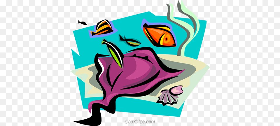 Aquatic Design With Manta Ray Royalty Vector Clip Art, Graphics, Modern Art, Baby, Person Free Png Download