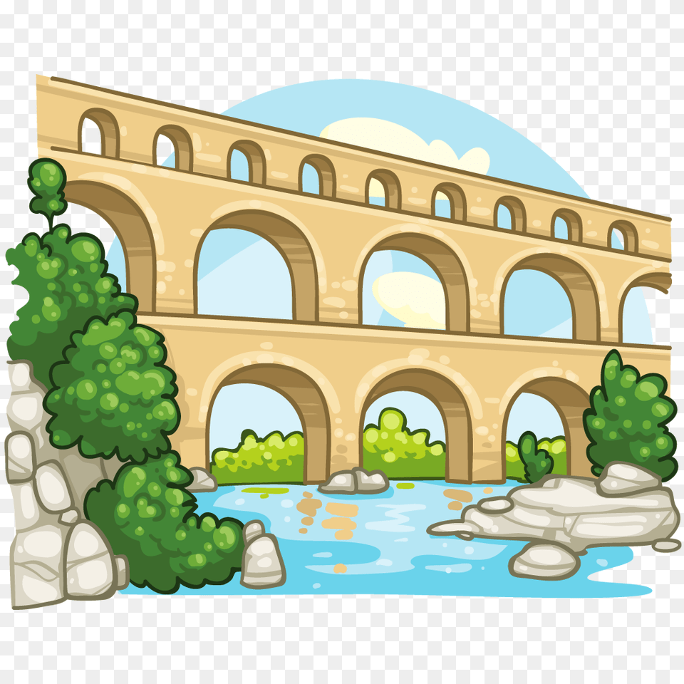 Aqueduct Clipart Ancient Roman Aqueduct, Arch, Architecture, Crib, Furniture Free Png Download