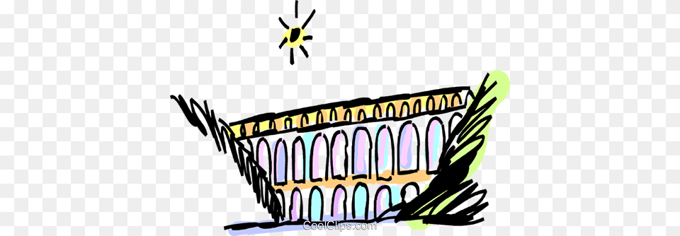 Aqueducts Royalty Vector Clip Art Illustration, Arch, Architecture Free Transparent Png
