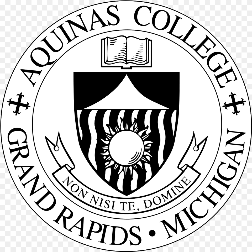Aquinas College Grand Rapids Logo, Emblem, Symbol, Badge, Disk Free Transparent Png