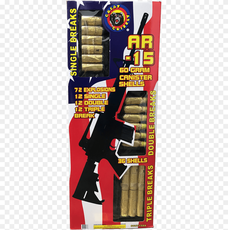Ar 15 Canister Shells 36 Shells Fireworks 365 Horizontal, Weapon, Ammunition Free Png