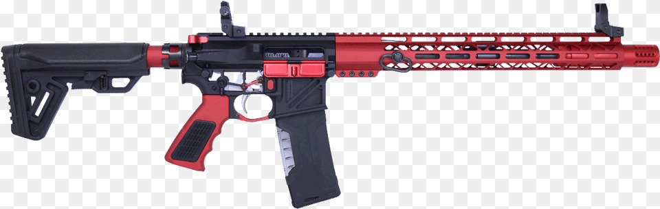 Ar 15 Red Handguard Lar 47 Delta, Firearm, Gun, Rifle, Weapon Free Png