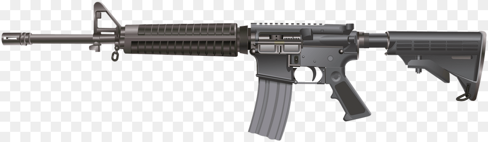 Ar 15 Rifle Clipart, Firearm, Gun, Weapon Png Image