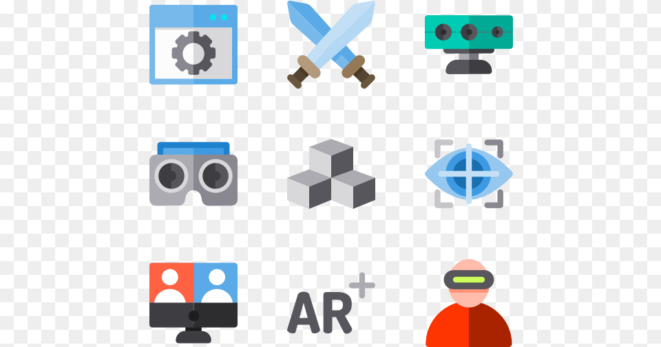Ar Flat Icon, Person, Electronics Free Png Download