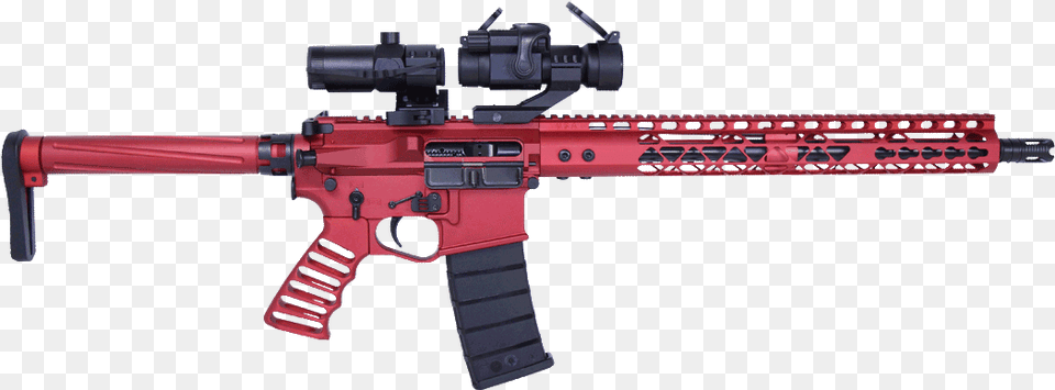Ar15 Ar 15 Furniture Kit Red, Firearm, Gun, Rifle, Weapon Png